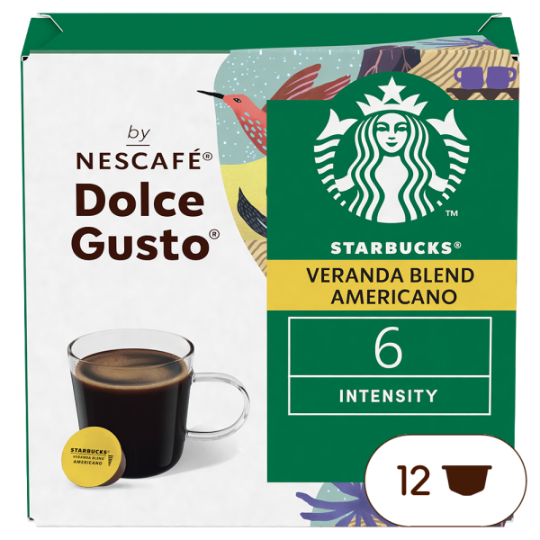 Caja de 12  cápsulas STARBUCKS® Americano Veranda Blend de NESCAFÉ Dolce Gusto