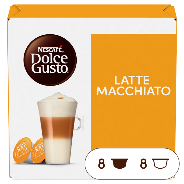 Caja de 16  cápsulas Latte Macchiato de NESCAFÉ Dolce Gusto