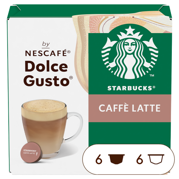 Caja de 12  cápsulas STARBUCKS® Caffè Latte de NESCAFÉ Dolce Gusto
